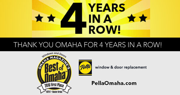 Pella Windows & Doors of Omaha & Lincoln Wins Best of Omaha!