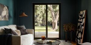 sliding patio door in living room