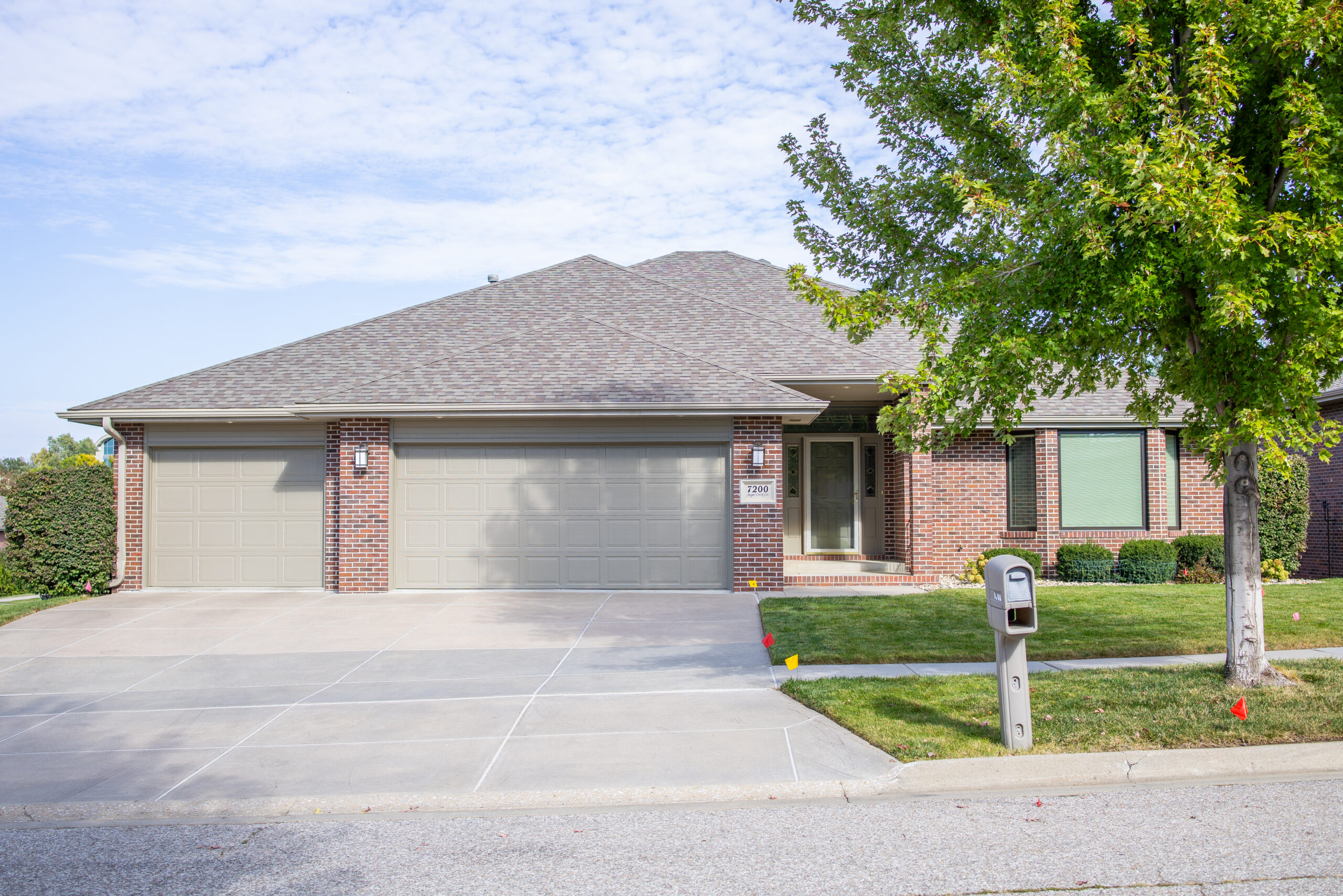 Front exterior brick house