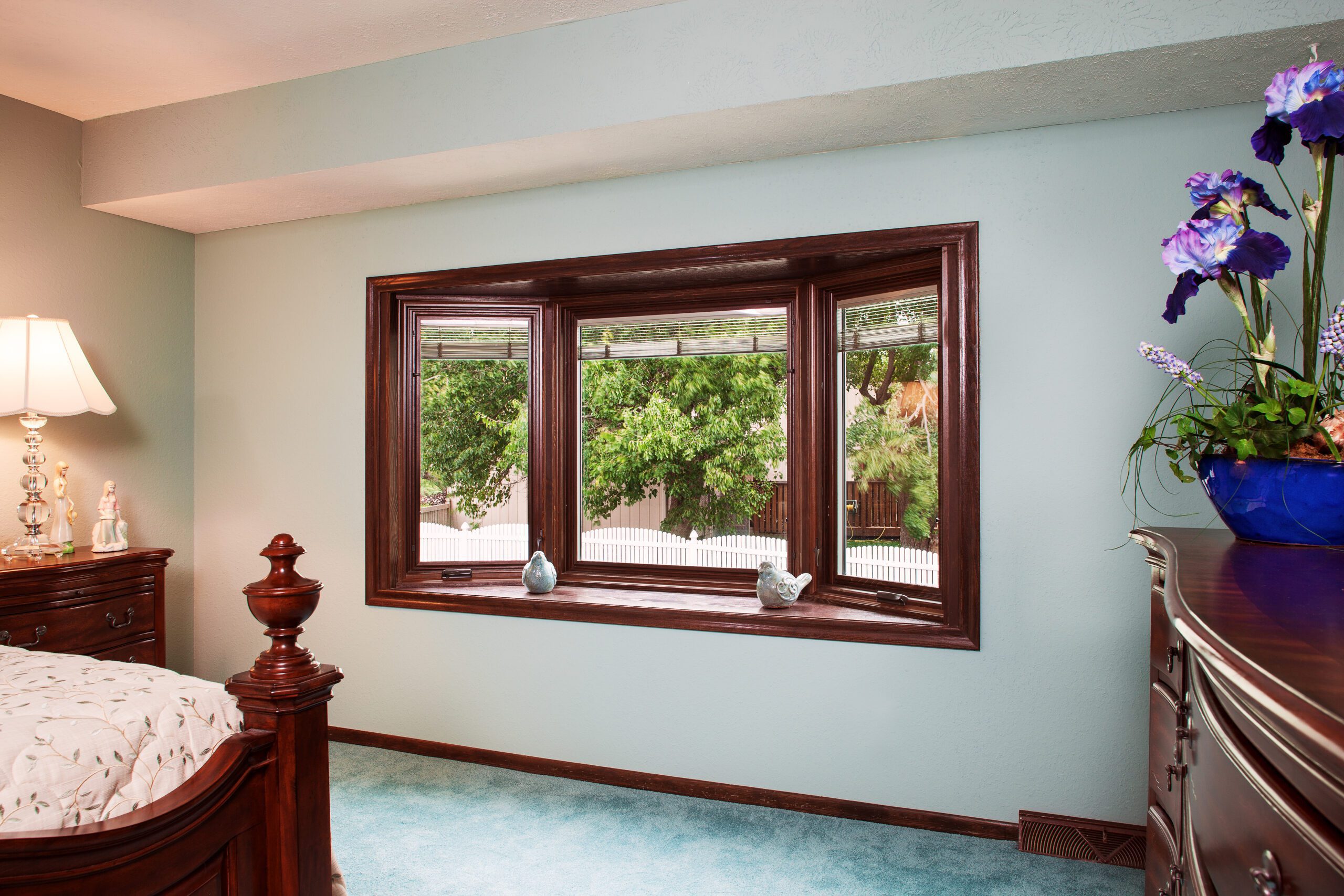 Pella interior wood bay window