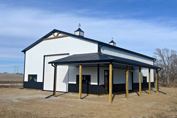 Black Impervia Windows on metal building 2