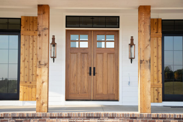 Double Inswing Wood Entry Door
