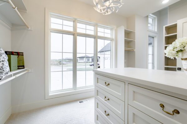 Master closet with natural light