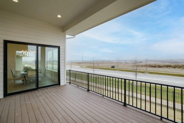 Black Lifestyle sliding patio door to deck