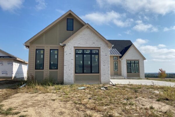 New home under construction with Pella windows