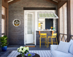 White awning window in four seasons room