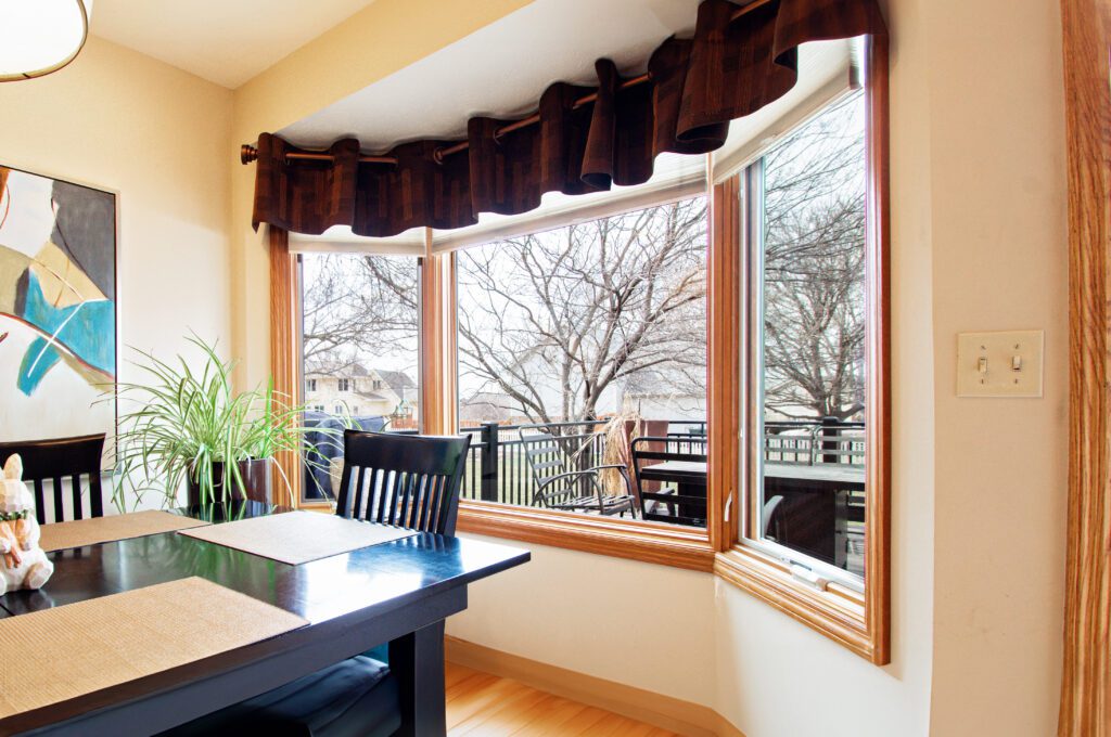 LIfestyle wood bay window in kitchen