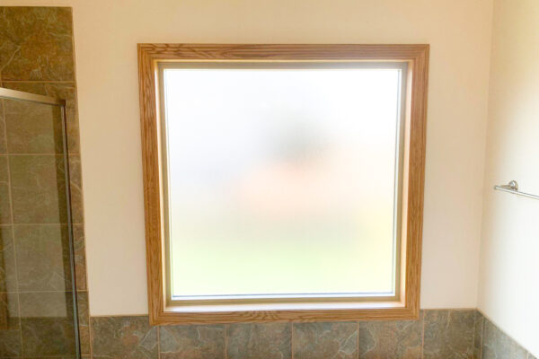Pella Impervia obscured glass bathroom replacement window