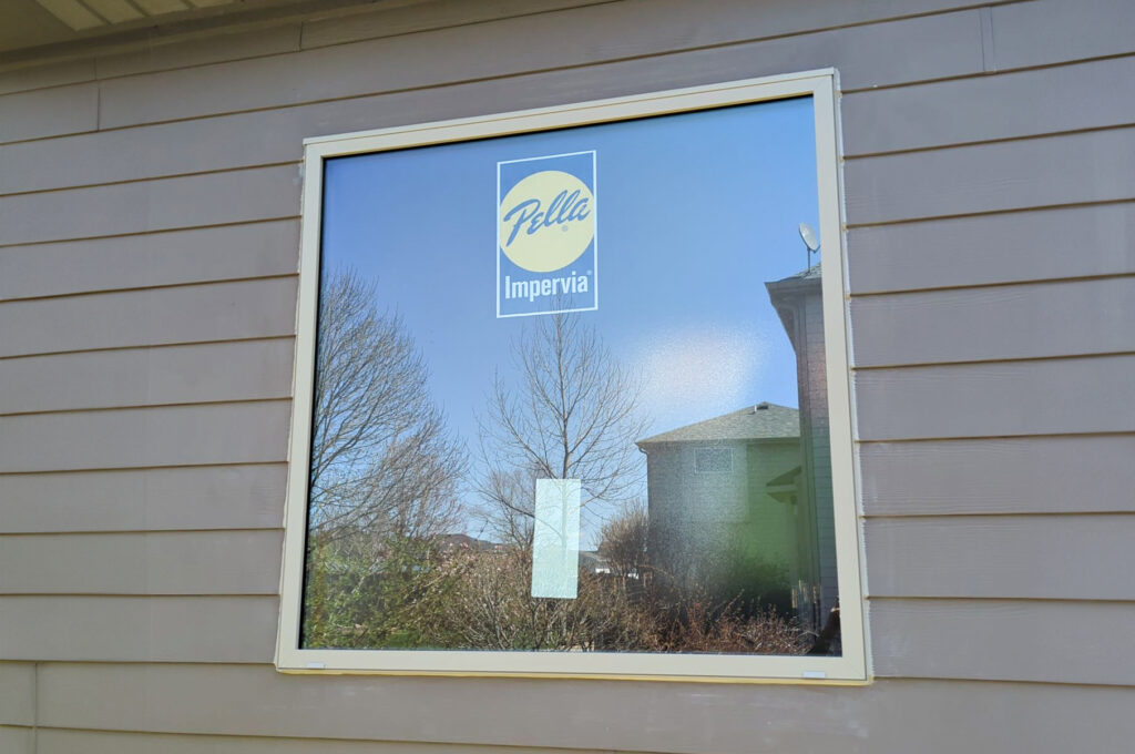 Pella Impervia obscured glass replacement window