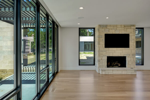 Livingroom with natural light from Pella windows