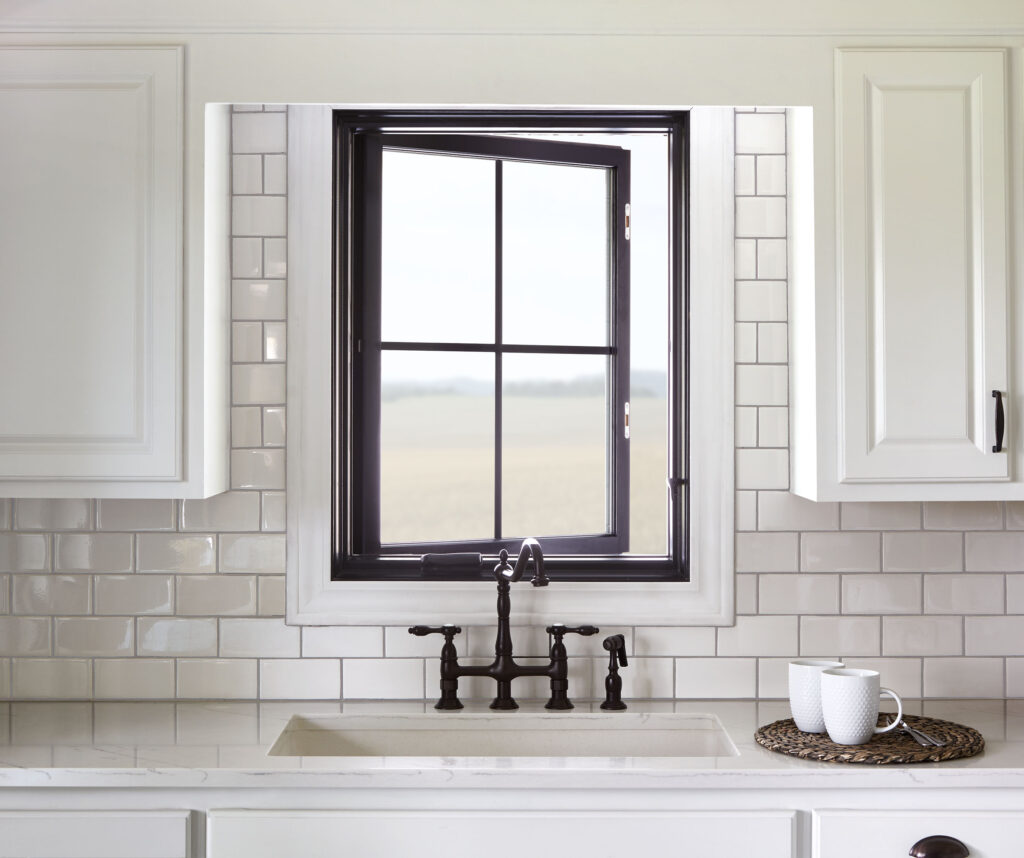 Black Casement Window Kitchen Ventilation