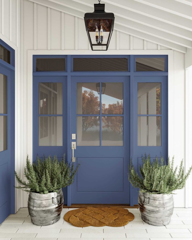 Blue Front Entry Door