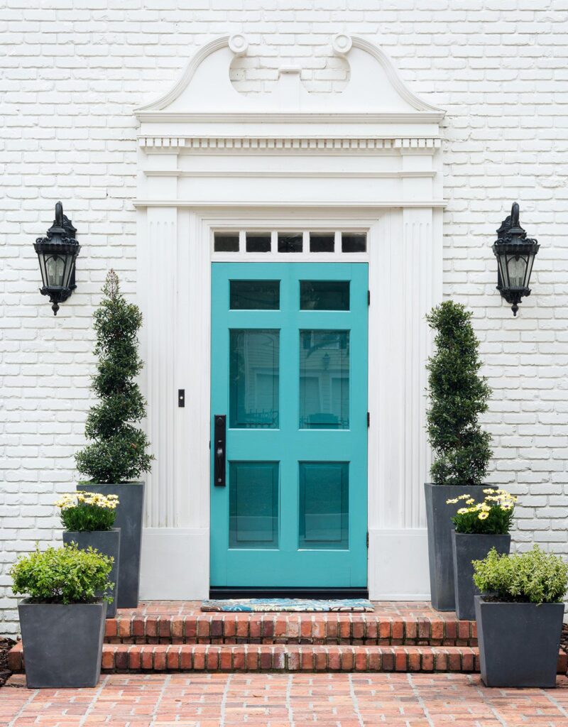 Turquoise Front Entry Door