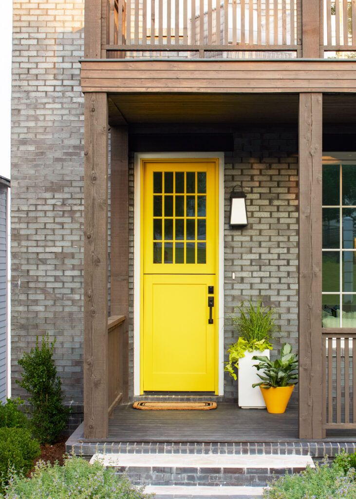 Yellow Front Entry Door