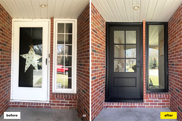 Before and After Entry Door