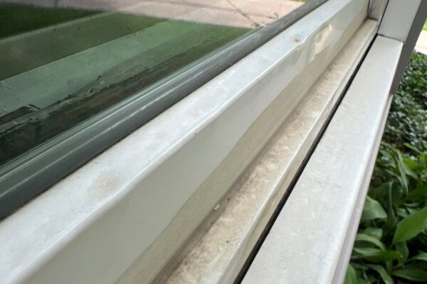 hail damaged window