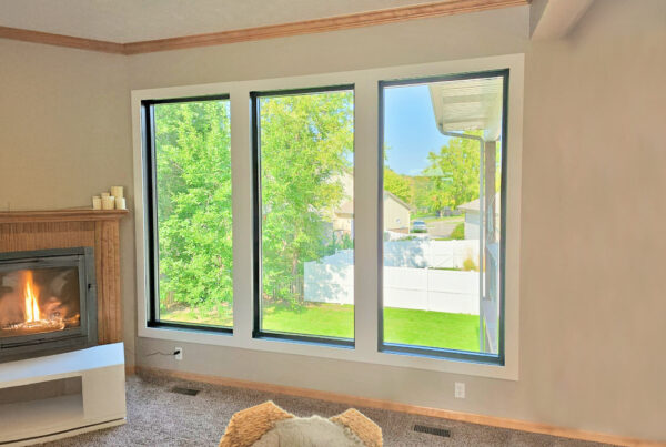 Black Impervia Replacement Windows Living Room