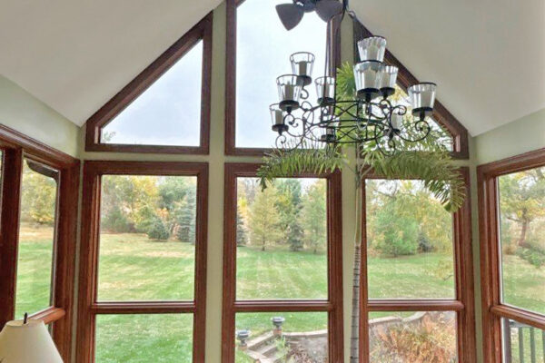 Interior sunroom Pella Lifestyle windows