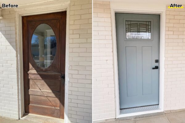 Fiberglass Entry Door Before After
