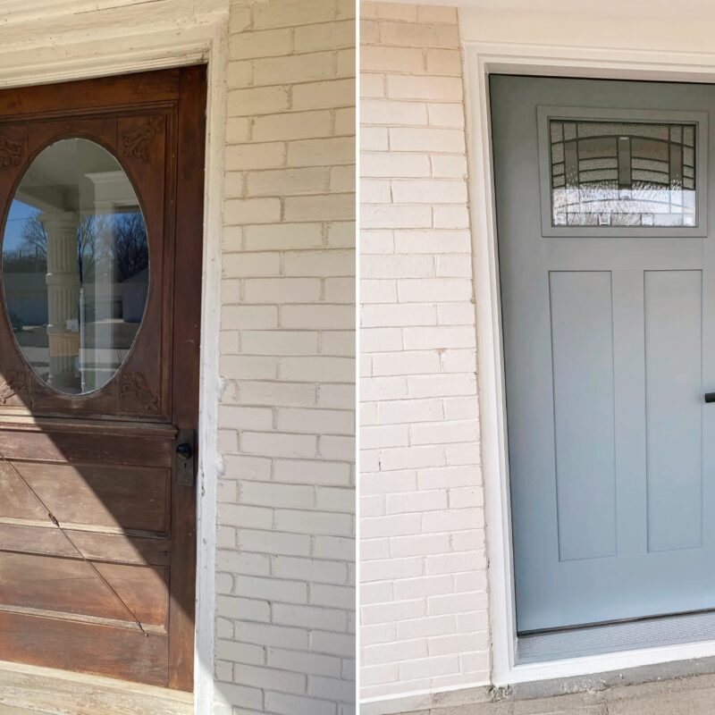 Fiberglass Entry Door Before After
