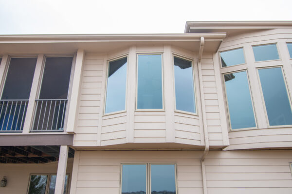 Tan Pella Bay Window on exterior