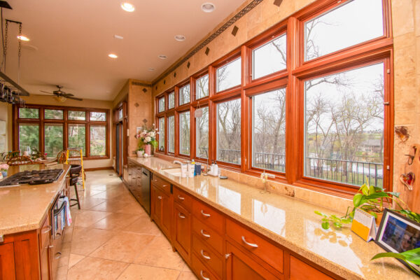 Lifestyle window wall in kitchen
