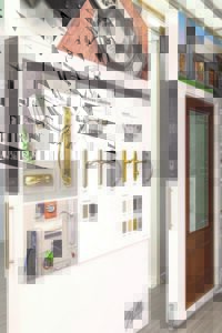 Decorative Hardware door