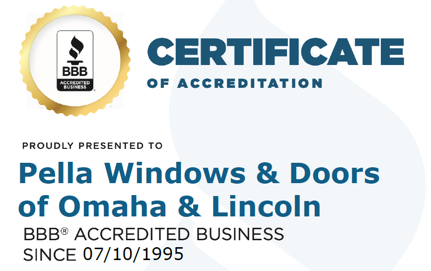 30 Years of Trust: Celebrating BBB Accreditation at Pella Windows & Doors of Omaha and Lincoln