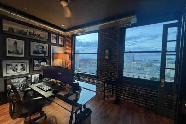 Pella Reserve Monumental double hung windows in office