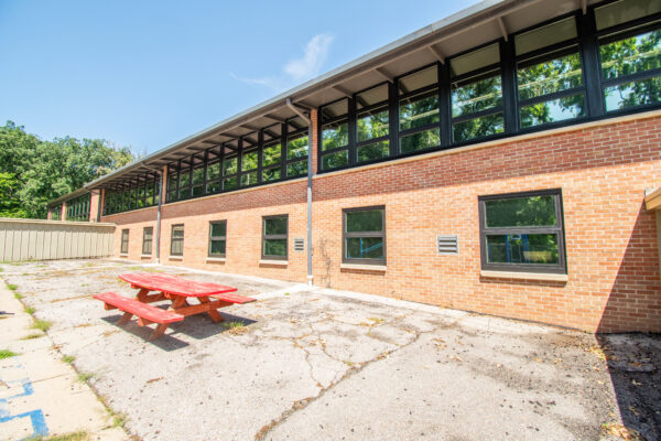 Brick exterior with Pella Reserve contemporary replacement windows