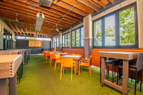 Westend Lounge bifold interior bi-fold windows