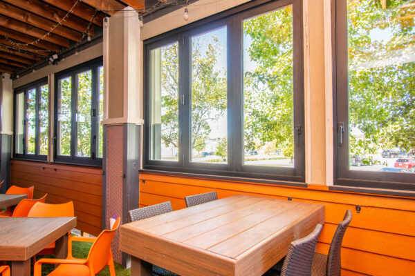 Westend Lounge outdoor patio bi-fold windows