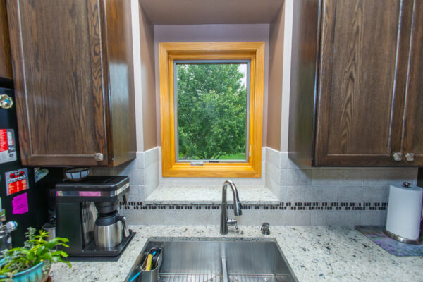 Pella casement window above sink