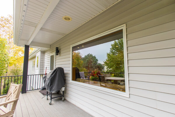 Pella Lifestyle picture window exterior deck