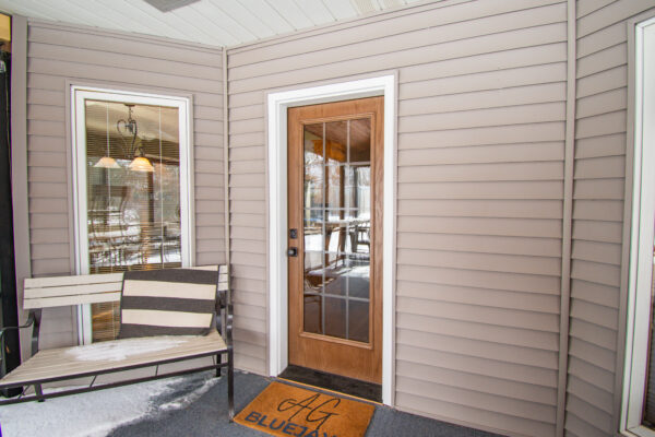 Sun room fiberglass full light door