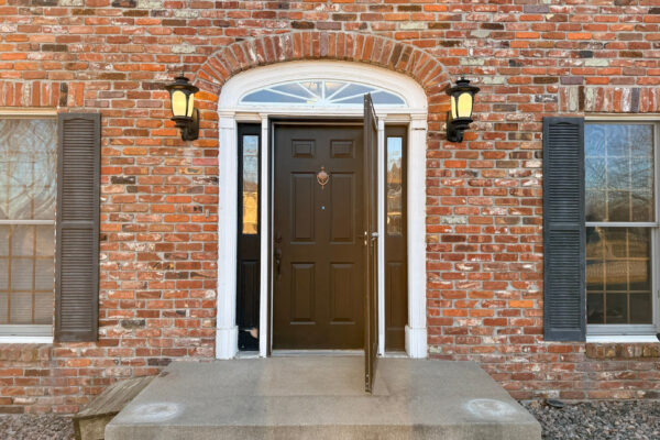 Before replacement entry door