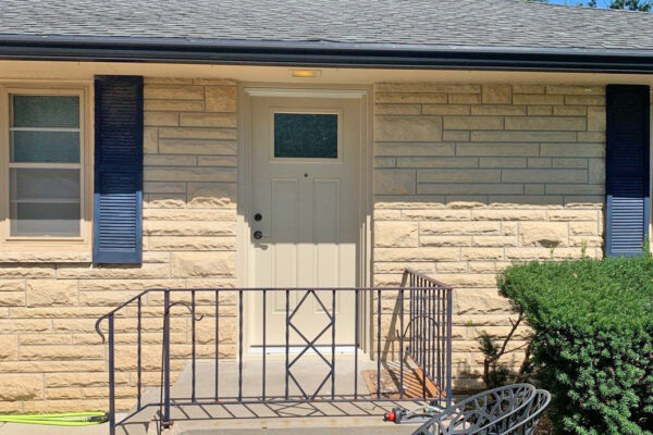 Tan Fiberglass Entry Door